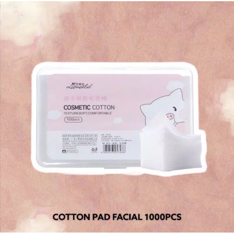 cotton pad 1000pcs + bubble wrap