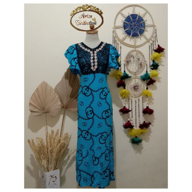 Daster brukat biru