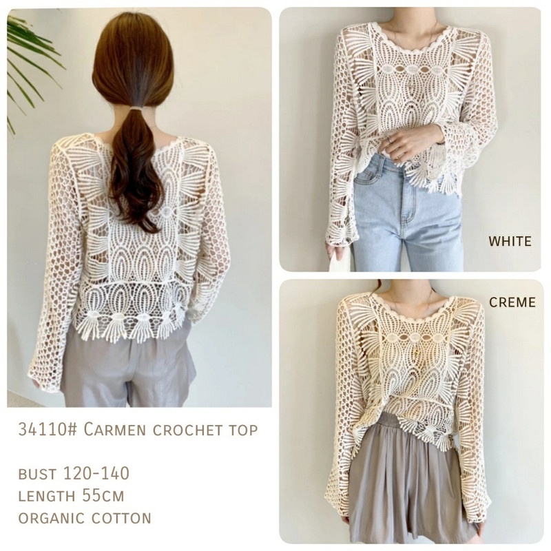 03 34110 CARMEN CROCHET TOP IMPORT