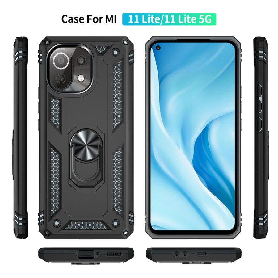 XIAOMI MI 11 LITE SOFTCASE STAND BACK COVER WITH RING STANDING