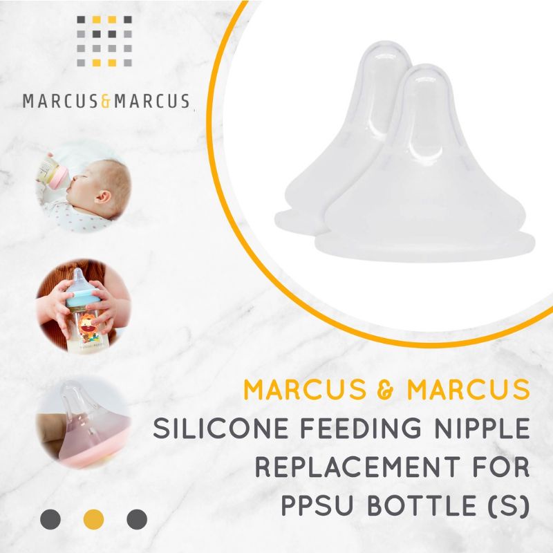 MARCUS & MARCUS Nipple Replacement For PPSU Bottle S