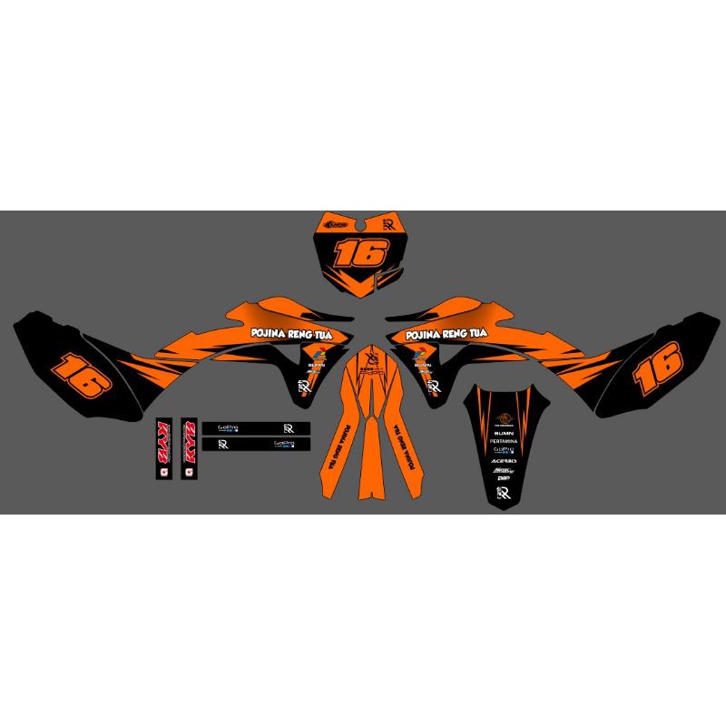 DECAL KLX BF - DTRACKER - KLX OLD _ GORDON BEBAS DESAIN