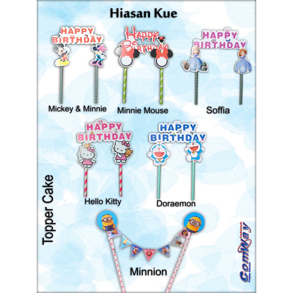 Topper Cake / Hiasan Kue