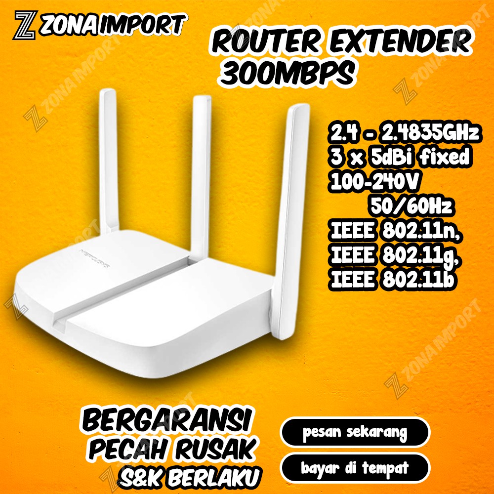 WIFI ROUTER EXTENDER WIRELESS RANGE 300Mbps