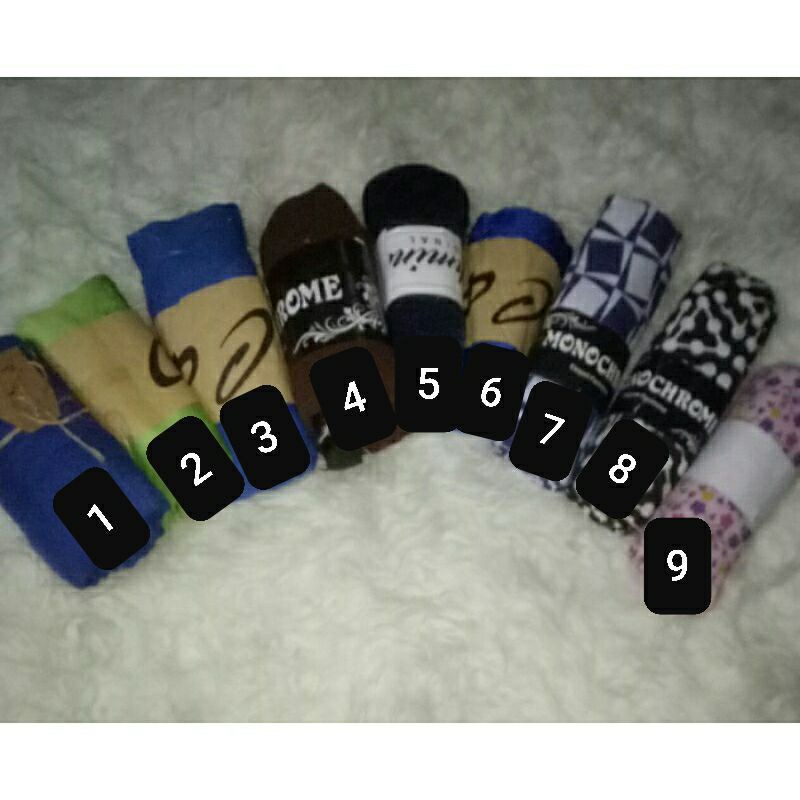 pashmina motif dan polos