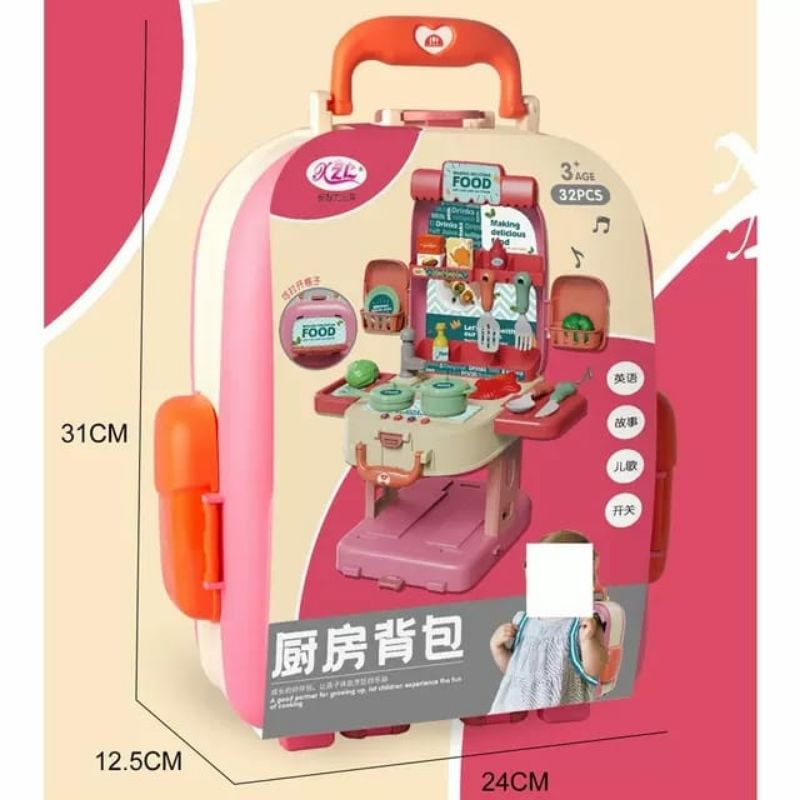 Kitchenset bagpack mainan new item