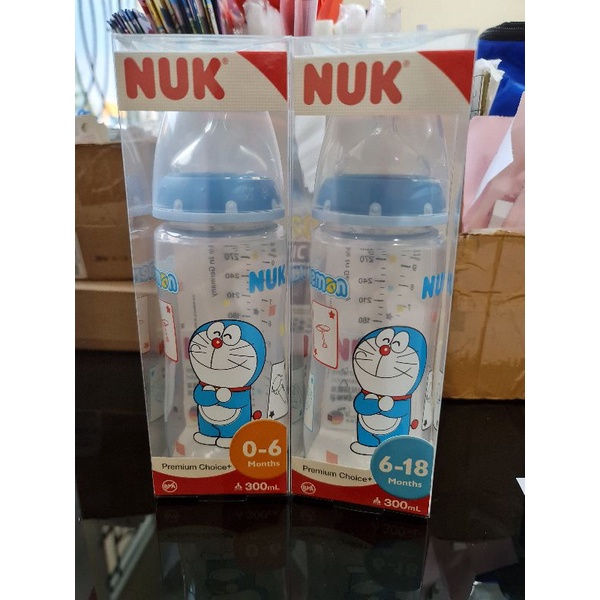 nuk botol susu 300ml doraemon