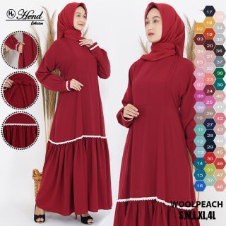 hafara, Gamis woolpeach renda / S-4L