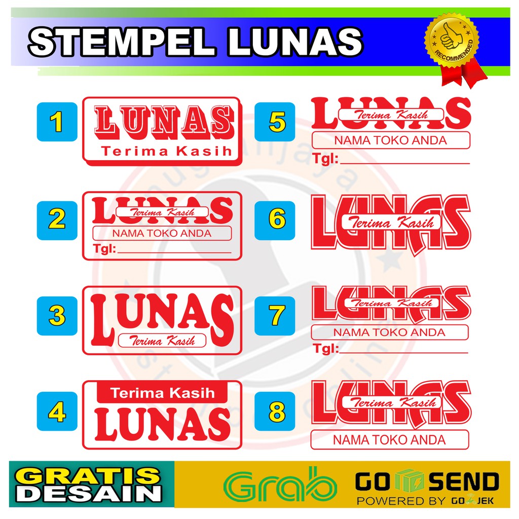 Stempel Lunas desain custom