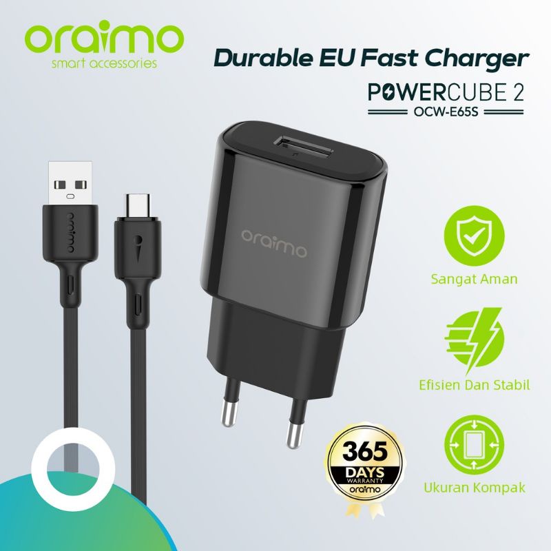 Charger Oraimo Micro USB Fast Charging OCW-E65S