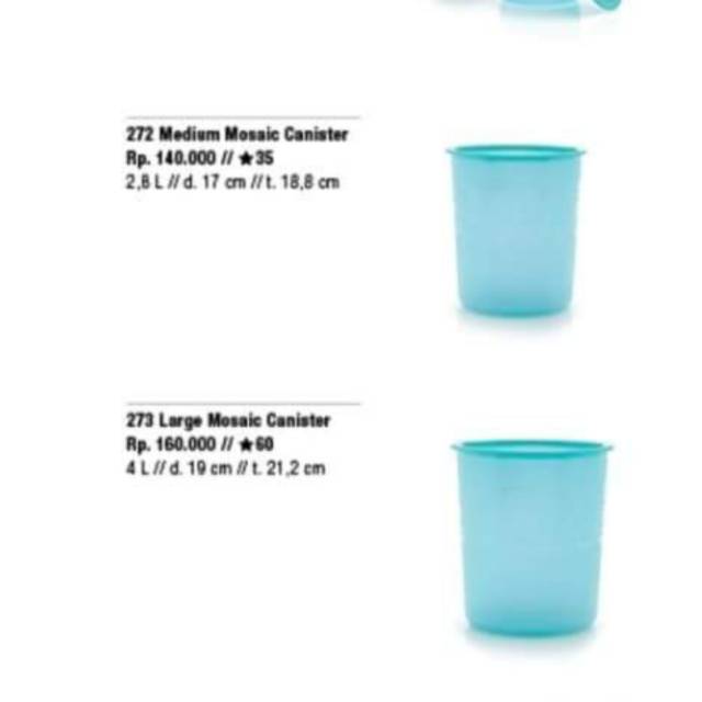 Medium/large  mosaic canister tosca 1 pc