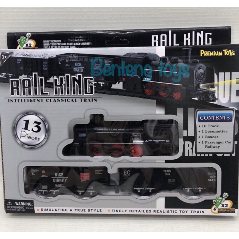 Mainan Kereta Api Rail King 13pcs dan 19pcs