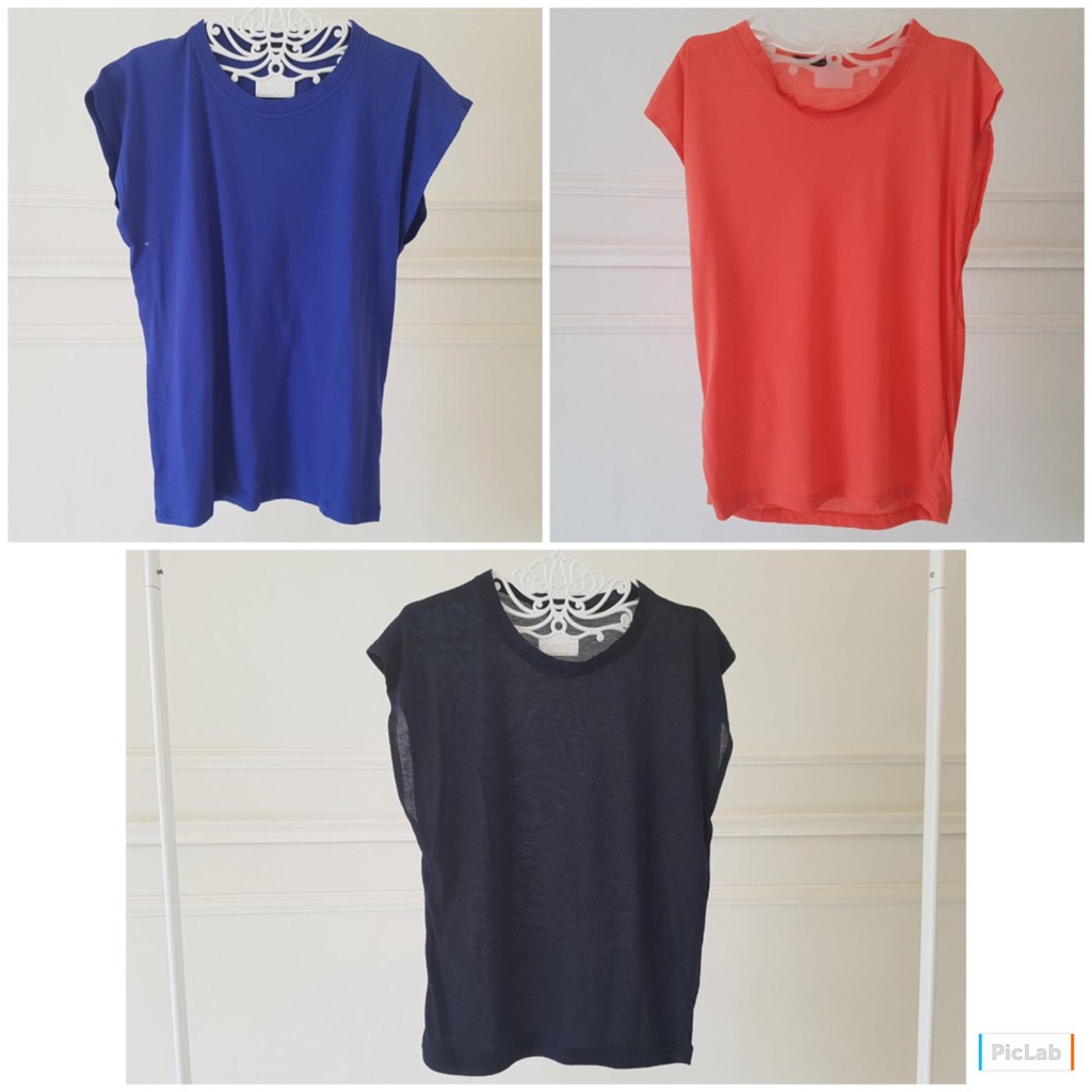 TANKTOP BASIC . TANKTOP ORANGE NAVY BIRU ABSTRAK ZIGZAG