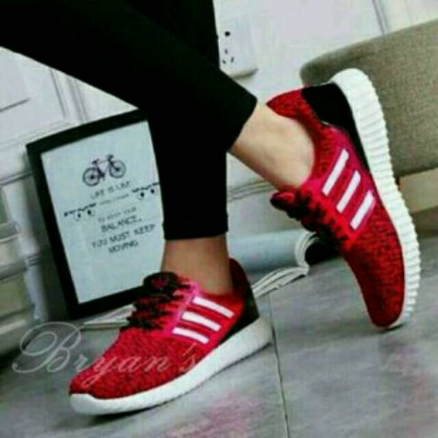 ADIDAS REPLIKA MERAH LIRIS PUTIH