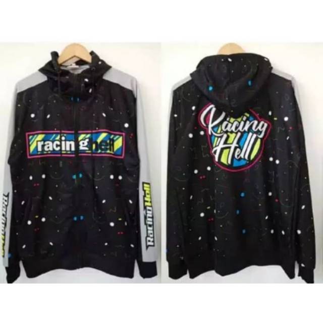 Jaket RACING HELL Custom Nama & Logo