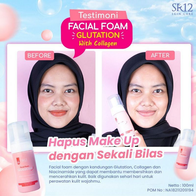 FACIAL FOAM GLUTATION WITH COLLAGEN SR12