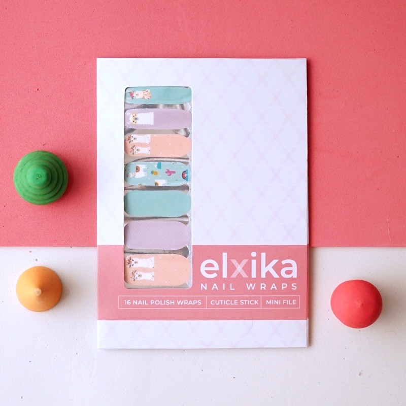 Nail Sticker Premium - Rainbow Alpaca