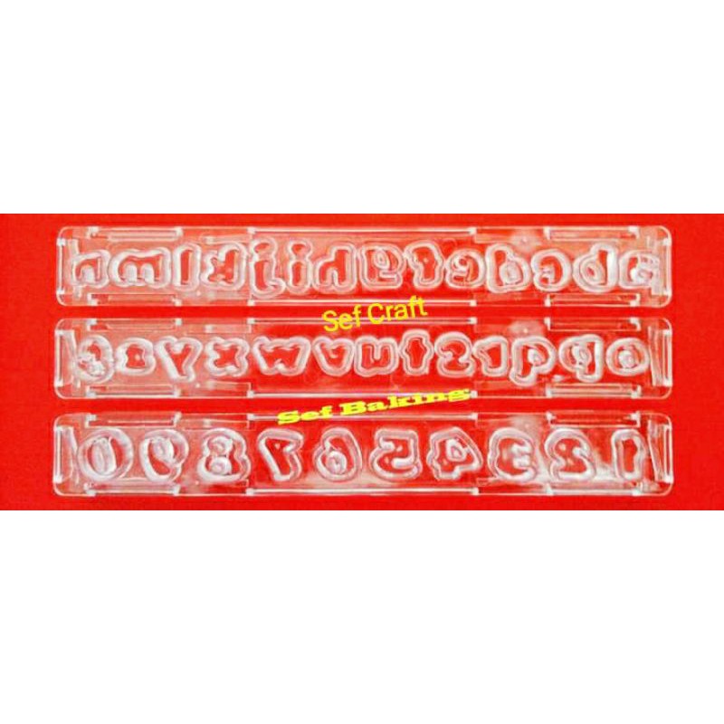 Mini groovy alphabet  lowercase + number 3 / set with ejector import