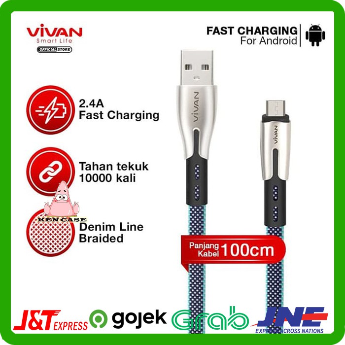 KABEL DATA ANDROID USB MICRO VIVAN BTK M 100CM