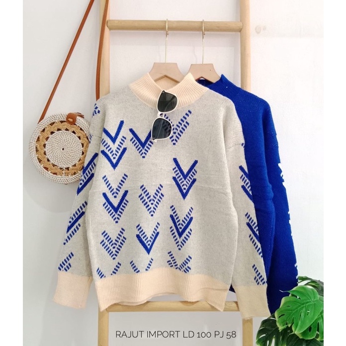 Sweater Rajut Import Turtleneck