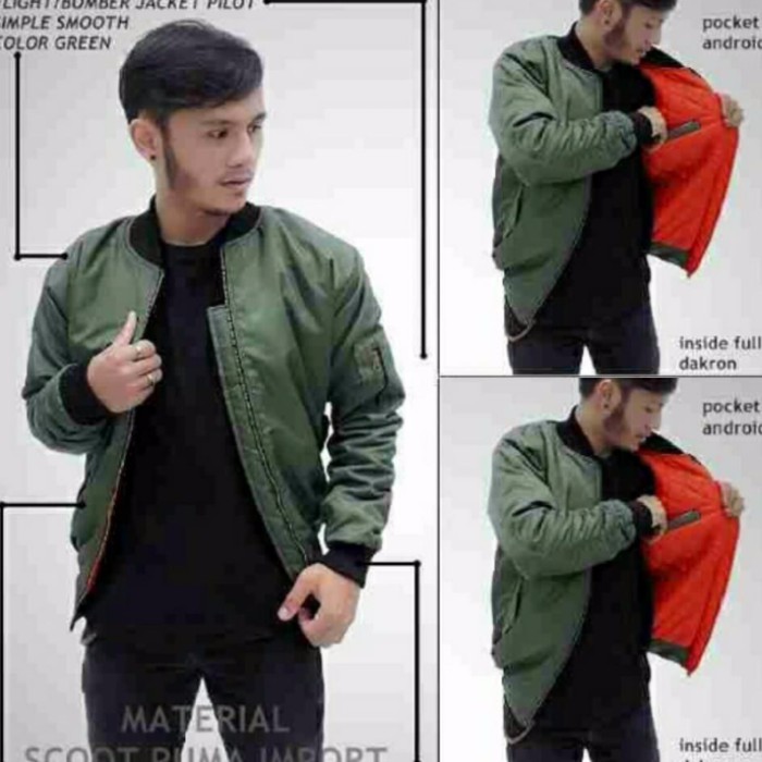 Jaket Bomber Pria