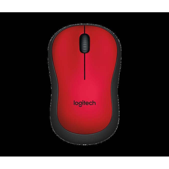 Logitech M221 Silent Wireless Mouse With Noise Reduction Technology - Merah