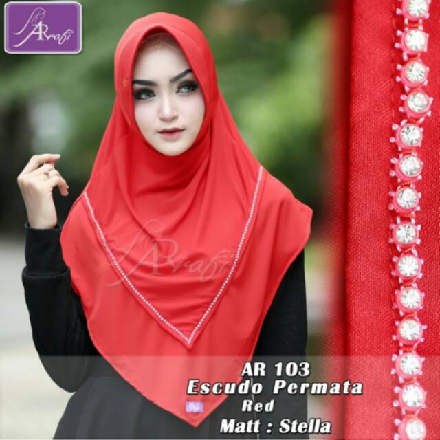 Jilbab instan Ar Rafi Ar 103/permata