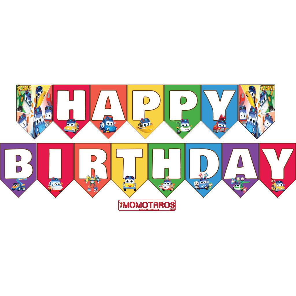 Banner HBD Go Go Bus set