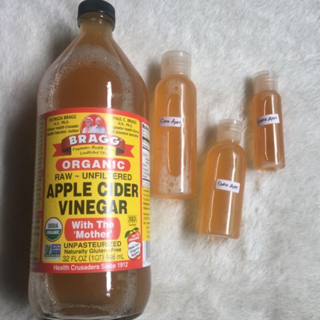 Cuka apel bragg share in botol