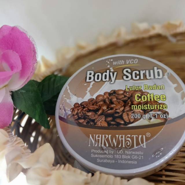 Narwastu body scrub coffee