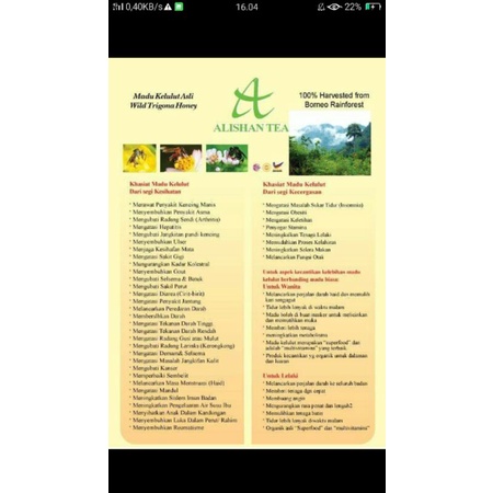 madu kelulut/kelanceng