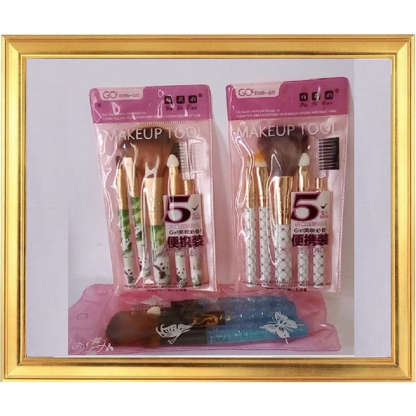 KUAS MAKEUP SET ISI 5 pcs PREMIUM