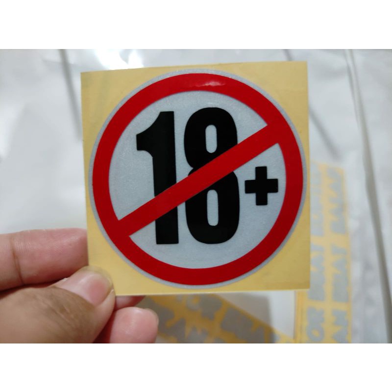STICKER 18+ STIKER CUTTING