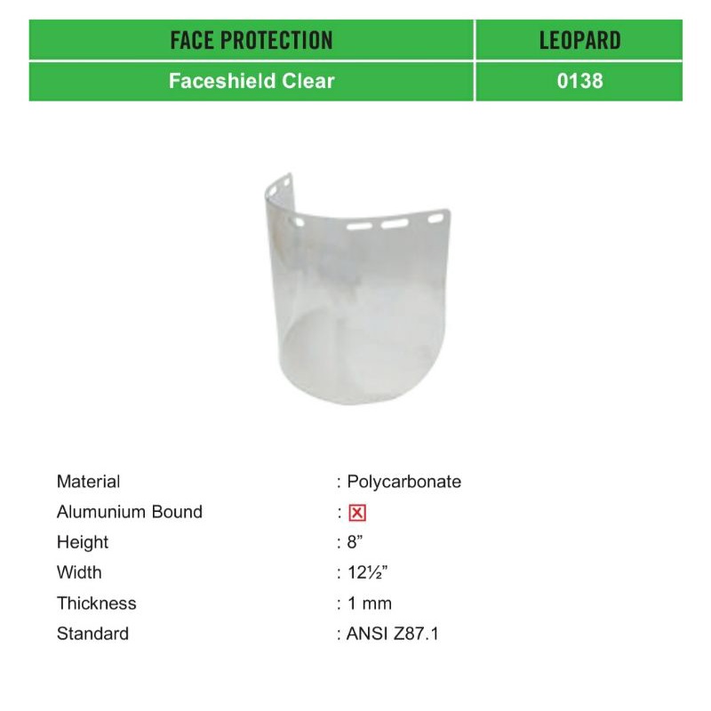 Faceshield leopard 0138 /kaca pelindung wajah leopard