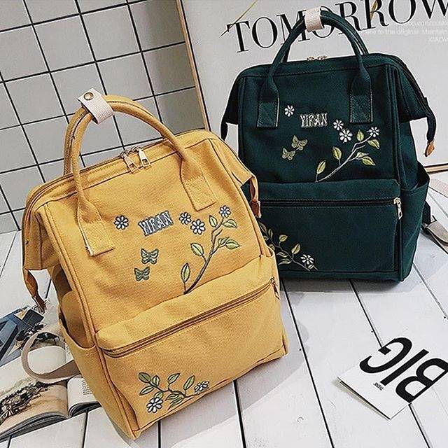 Tas backpack korea flower