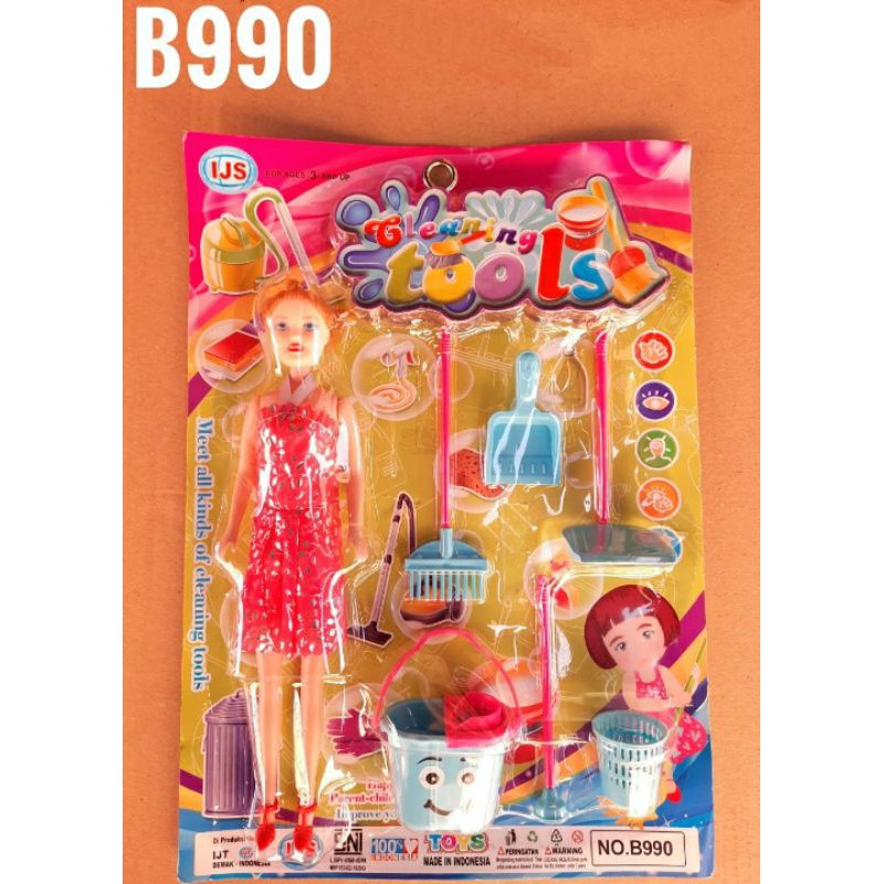 mainan anak-anak boneka berby clining tool