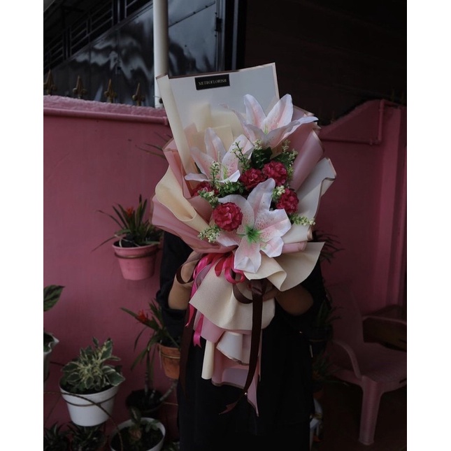 buket bunga artificial 70000 SUDAH PACKING