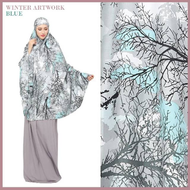 Mukenah winter artwork blue