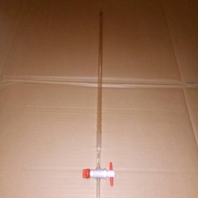 Buret 25 ml kran teflon grade A PYREX