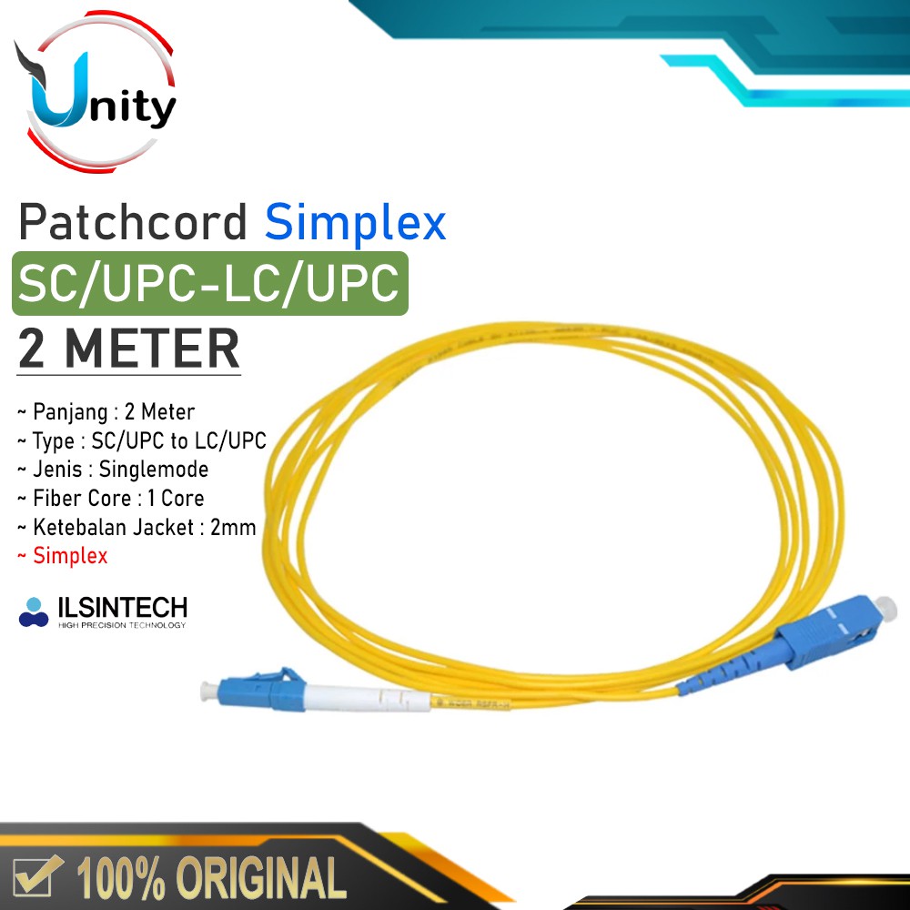Patchcord SC LC 2 Meter Patch Cord SC LC UPC Fiber Optik 2M Simplex