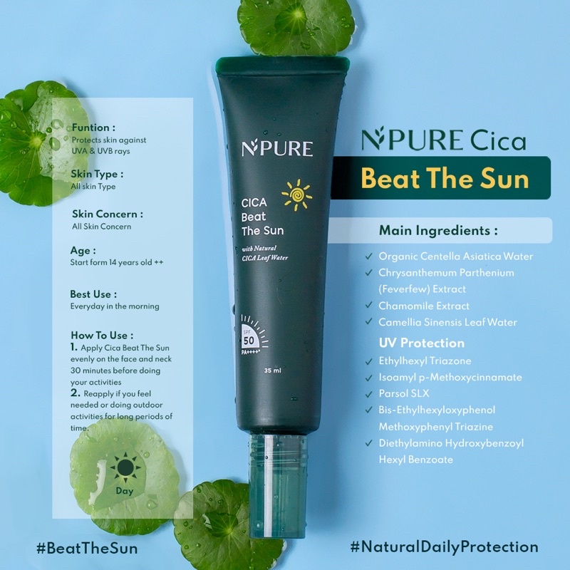 NPURE Cica Beat The Sun SPF 50 Protector Sunscreen