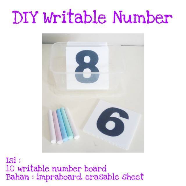 DIY WRITABLE NUMBERS