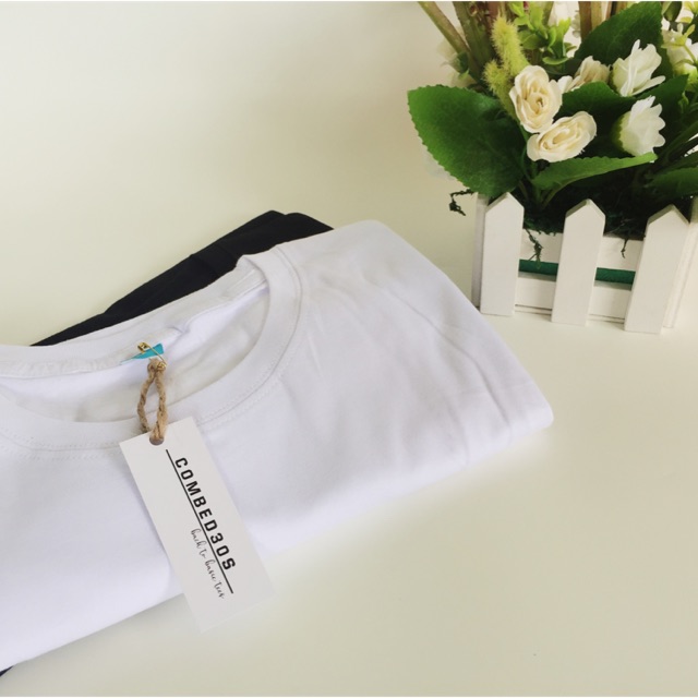 Kaos distro kaos polos cotton combed30s white solid