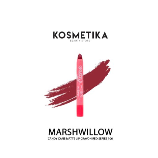 Marshwillow Candy Cane Lip Crayon Red Series 106