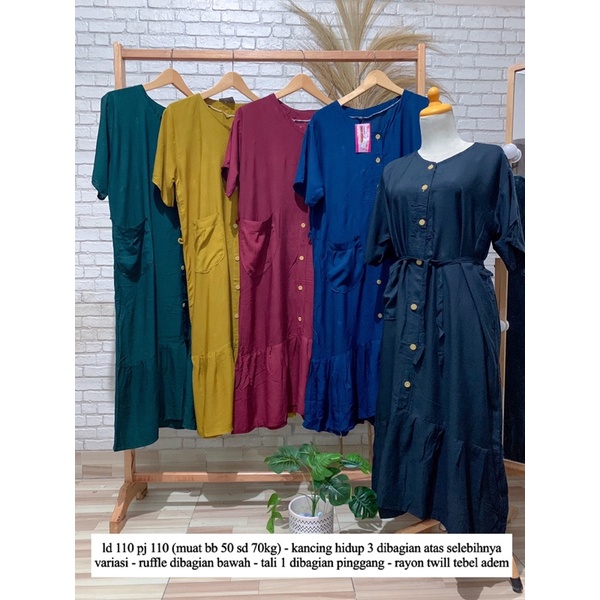 DASTER ANDIN FULL KANCING RAYON TWILL