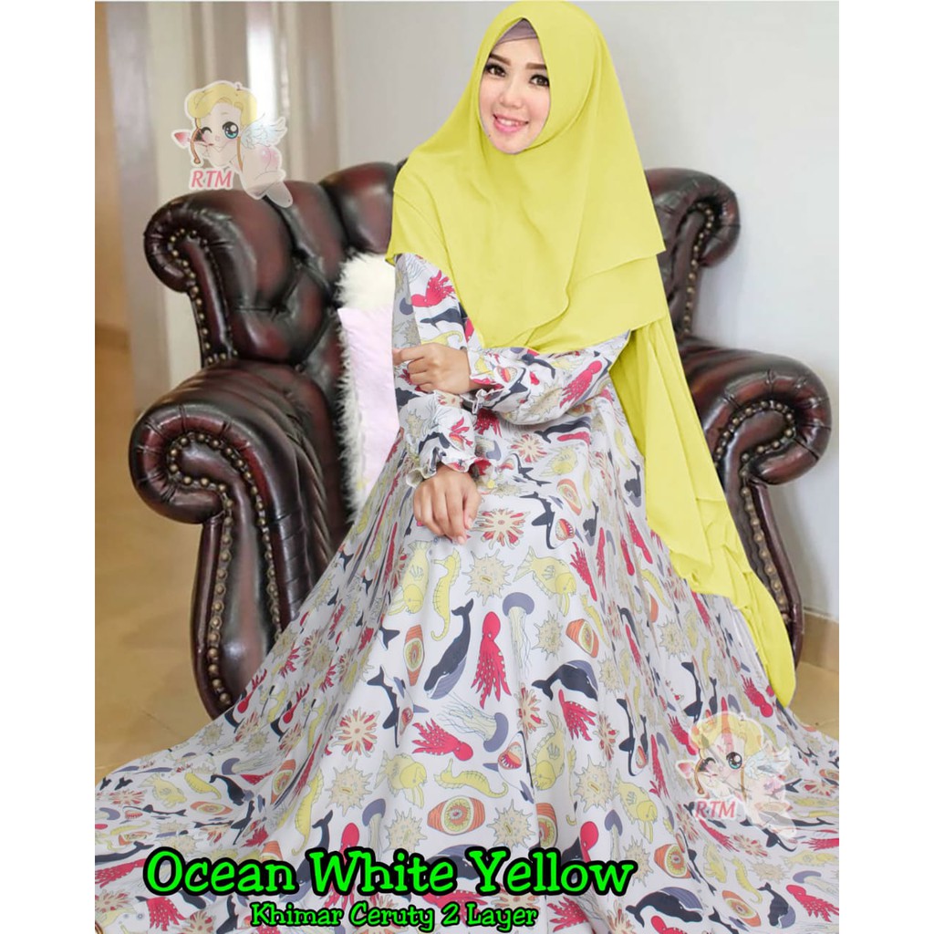 Ocean White Syari (Set)