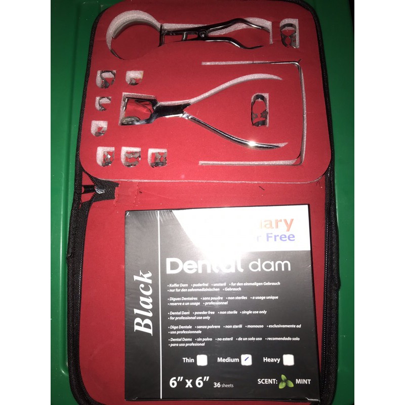 rubber dam kit + rubber dam sheet
