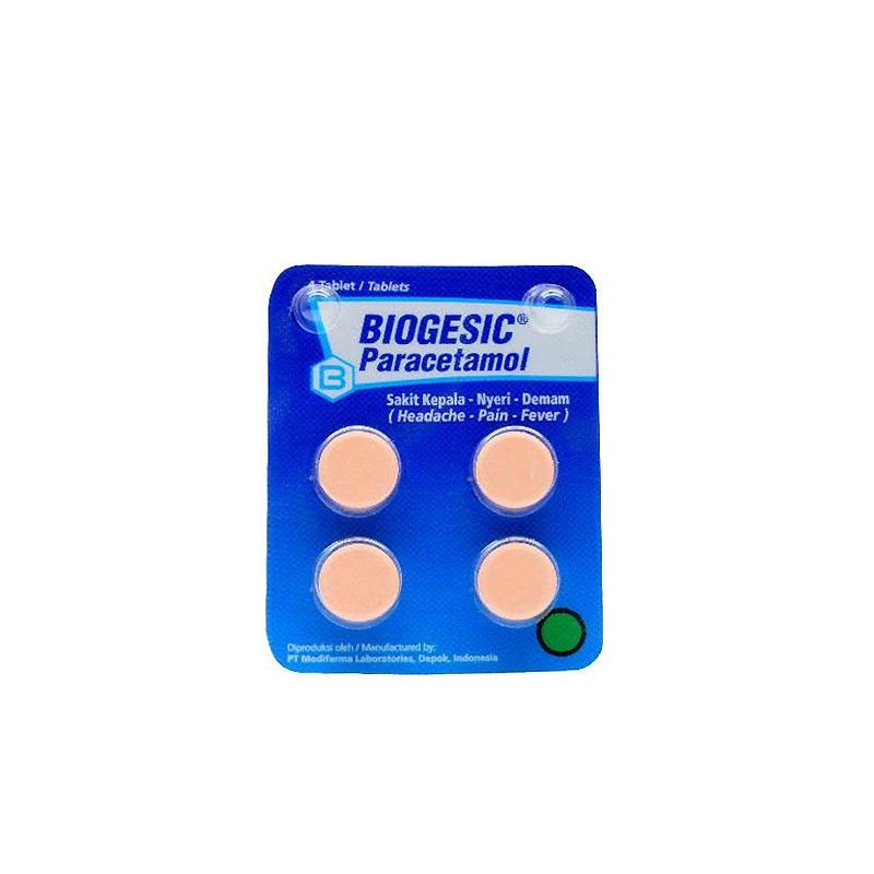 Biogesic 4 tablet 500mg pct
