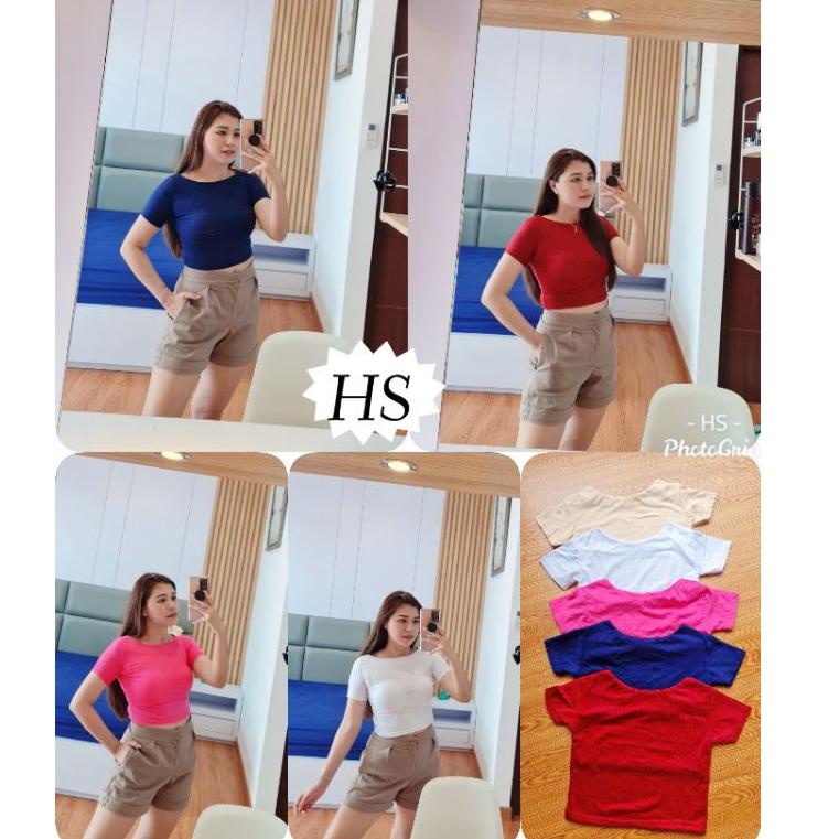 YENNI CROP BASIC PENDEK/CROP BASIC/CROP KOREA PENDEK/CROP TOP [SG. 920564]