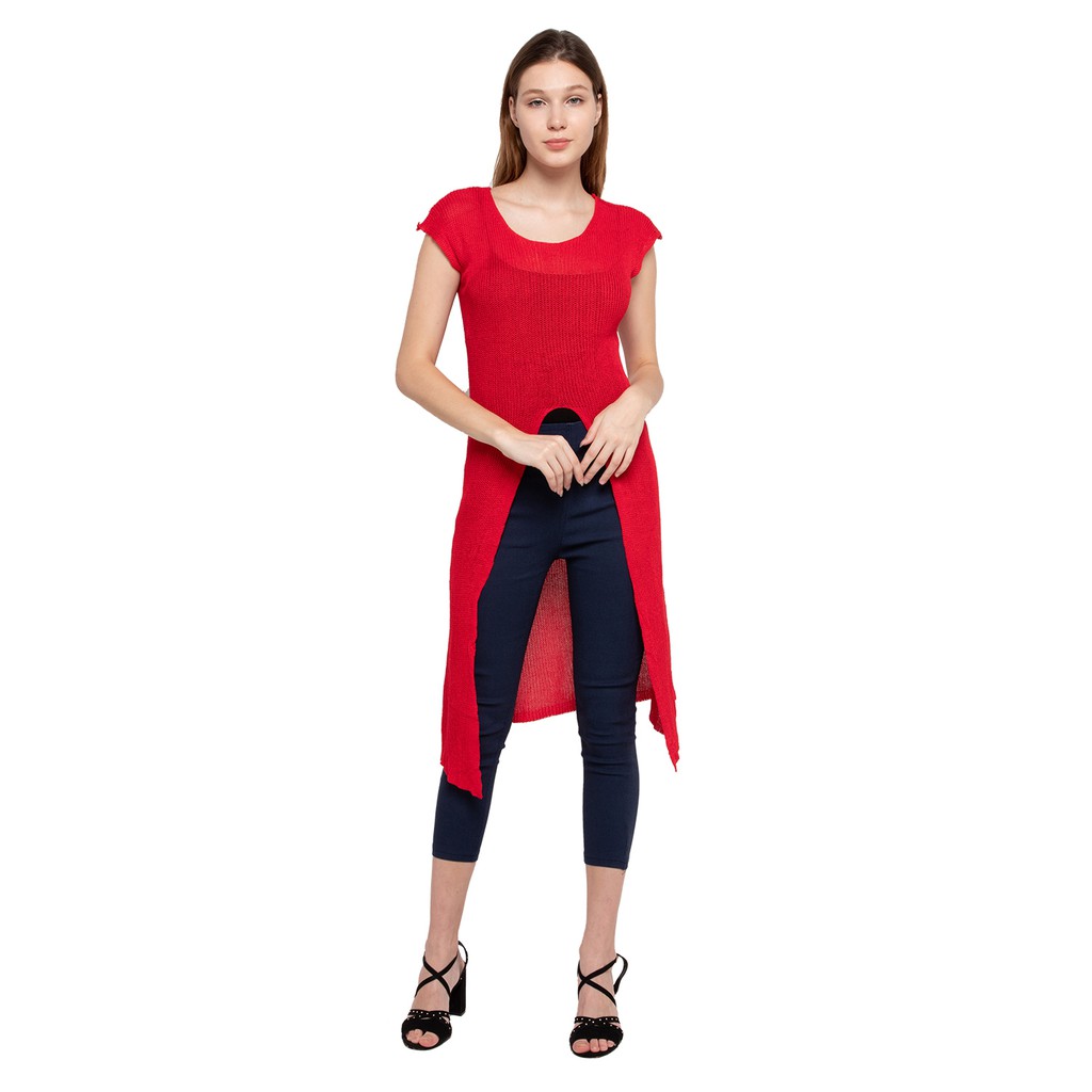 Avenue Outer Knit Fron Slit